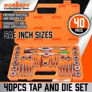 40 Pcs Master Tap and Die Set Coarse and Fine Threads Tools SAE Inch Witn Case