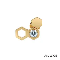 在飛比找PChome24h購物優惠-【ALUXE 亞立詩】迪士尼 10K金 蜂巢造型 鑽石 耳環