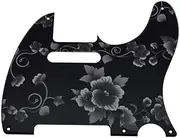 Dopro 5 Hole Vintage Tele Guitar 3D Printed plastic Pickguard Scratch Plate fits USA/Mexican Fender Telecaster Flower Pattern
