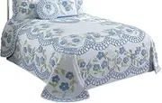 Better Trends/Pan Overseas BSBFQUBL Bloomfield Bedspread 102" x 118"/Queen, Blue, 102" x 118"/Queen
