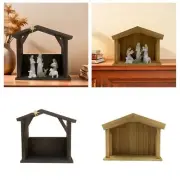 Nativity Manger Scene Party Supplies Wood Ornament for Home Shelf Farmhouse