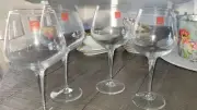 SET OF 4 BORMIOLI ROCCO WINE GLASSES GOBLETS, 8 1/2" NWT