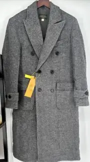 Labour Union Men’s Double-breasted Chevron Trench 100% Wool. Size Large (40)