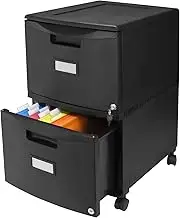 Storex 61312C01C File Cabinet, 1-Pack, Black