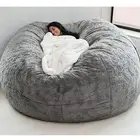 Giant Fur Bean Bag Chair Cover for Kids Adults, (No Filler) Living Room Furni...
