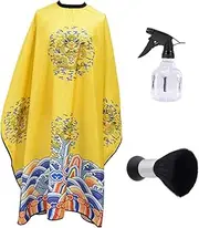 TOVINANNA 1 Set Hair Salon Cape Haircut Spray Bottle Hairdressing Barber Tool (yellow)
