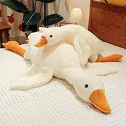 Goose Stuffed Animal Pillow Toy, Cute Giant White Goose Stuffed Animal Duck Plush Pillow,Super Soft Hugging Pillow,Swan Pillow White