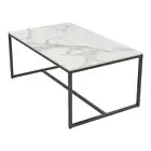 Elegant White Marble Coffee Table Living Room Office Center Table Accent Table