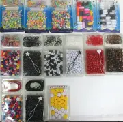 PICK 1 PACK- VARIOUS SHAPE HAIR BEADS,WAVE KANDI, ART & CRAFT,