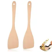 2pcs Wood Spatulas for Cooking, Good Grips Wooden Turner, 12.9 Inches Uncoated