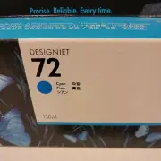 HP 72 Cyan Ink Cartridge Genuine Exp 11/2021 C9371A 130ML HP DesignJet T610