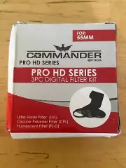 Commander Optics PRO HD 55mm 3PC Filter Kit UV CPL FL-D CO-3PFK-55