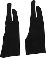 MAGICLULU 3pcs Artist Gloves for Drawing Lightweight Two Finger Smudge Gloves for Sketching Digital Painting and Tablet Use and Portable Design for Art Students