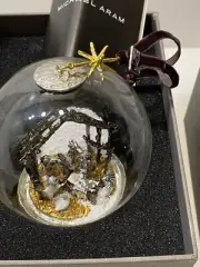 MICHAEL ARAM MANGER SNOW GLOBE ORNAMENT NEW