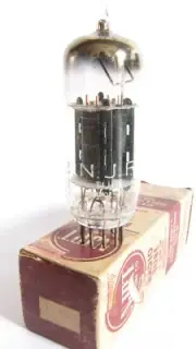 1955 Hytron/NJRT 12BZ7 Tube - NOS / New In Box (Black Plates, Tilted-[ ] Getter)