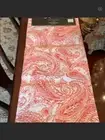 Cynthia Rowley FIVE ITEMS Runner AND 4 Placemats Coral Paisley 15”x90” NWT