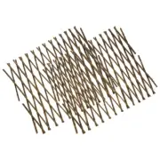 2 Pcs Wooden Hedge Lattice Fence Frame Retractable Driveway Guard Garden