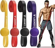 LEEKEY Resistance Band Set, Pull Up Assist Bands - Stretch Resistance Band Exercise Bands - Mobility Band Powerlifting Bands for Men and Woman Resistance Training, Physical Therapy,Home Workouts