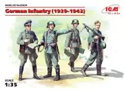 GERMAN INFANTRY 1939-1942 W/MG-34, MP40, KAR-98K, ETC #35639 1/35 ICM