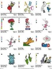 92 Childrens Book EMBROIDERY MACHINE DESIGNS COLLECTION PES JEF HUS USB DRIVE