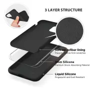 Tough On iPhone 11 Case Liquid Silicone, Black