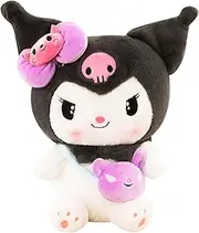 KapaFigure 13"" Kawaii Plush Toys, Lovely Plush Stuffed Animal, Anime Cute Soft Plush Figure Doll, Perfect Cartoon Theme Party Favor for Girls Children Fans, Valentine's Day Gifts, Kuro Black