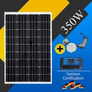 12V 350W Fixed Solar Panel Kit Mono Generator Caravan Camping Charger Regulator