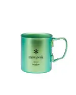 SNOW PEAK Titanium Double Wall 450 Coloured Mug, Green