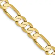 22 Inch 10K 8.75mm Concave Open Figaro Chain