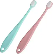Healeved Pp Material Kids Toothbrush Durable 2pcs Brush Set Wall Hanging Design for Easy Cleaning