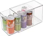 Pull-Out Refrigerator Organizer Bins - Stackable Fridge Drawer Set (Large)
