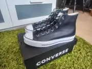 Converse NIB Black Leather Chuck Taylor All Star Lift Sneaker 9M MEN