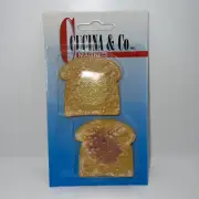 Vintage Cucina & Co Kitchen Refrigerator Magnets PB & J Toast New