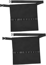 MERRYHAPY 2pcs Apron Barber Tool Bag Hair Stylist Bag Barber Waist Bag Hairstylist Belt Hair Stylist Travel Bag Hairdressing Tools Bag Salon Supplies Barber Tools Storage Bag Fabric Black