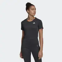 在飛比找momo購物網優惠-【adidas 愛迪達】運動服 短袖上衣 T恤 女衣 黑 A