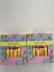 (2) Burt’s Bees Gift Set Beeswax Dragonfruit Lemon Strawberry Pineapple Lip Balm
