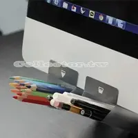 在飛比找樂天市場購物網優惠-蒐藏家-韓版-DIY電腦螢幕可黏式筆筒 顯示器輔助文具插袋 