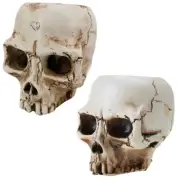 Resin Skull Shaped for Head Flower Pot Planter Container Storage for
