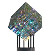 Magik Chroma Cube Glass Sculpture Home Office Desktop Ornament Housewarming Gift
