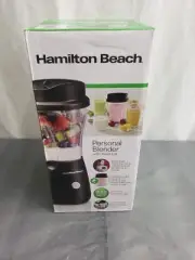 New Hamilton Beach One Setting Personal Blender Leak Proof Travel Lid 14 oz Jar