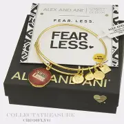 Authentic Alex and Ani Fearless Yellow Gold Charm Bangle-CBD