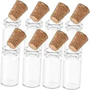 VALICLUD 25Pcs Mini Glass Jars with Cork Stoppers DIY Wish Bottles for Messages Weddings and Party Favors Clear Glass Wish Jars for Crafts and
