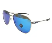 Oakley Sunglasses Contrail OO4147-0357 Satin Chrome Aviator with Prizm Sapphire