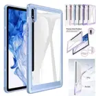 For Samsung Galaxy Tab S9 Plus S9 S8 S7 FE A9 A8 A7 Shockproof Bumper Clear Case