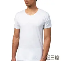 在飛比找PChome24h購物優惠-三槍牌 3件組白色時尚型男純棉圓領短袖汗布衫