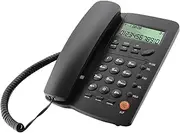 Corded Phone with Caller ID and Speakerphone for Office Telephones Landline with Answer Phone ABS Corded Phones Landline, Black