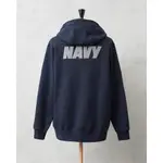 美軍公發帽TEE US NAVY ZIP UP HOODIE 全新庫存品 SOFFE 代工