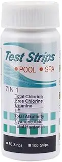 50pcs Multipurpose 5 in 1 7in1 Chlorine Test Strips SPA Swimming Tool Tester Paper Hardness Pool Water kit Strips, IN1 drinking test SPA 1 50Pcs and Swimming SPA for mold Hot tester IN1 5 K