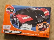 Airfix Quickbuild Plastic Model Kit Bugatti 16.4 Veyron Black/Red J6020T -NEW
