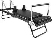 ALSTON Pilates Reformer Foldable Pilates Machine Core Pilates Bed Max Load 120kg with Adjustable Resistance Fit Various Heights for Home Gym Workouts Save Space